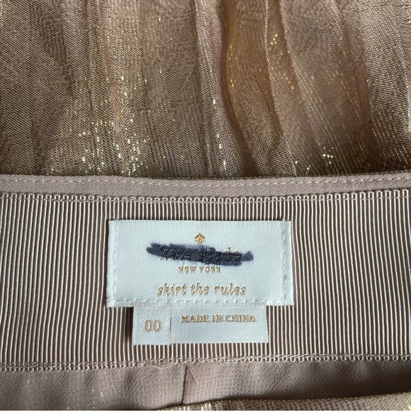 Kate spade Skirt The Rules metallic gold pleated midi skirt 11852 - Picture 5 of 8